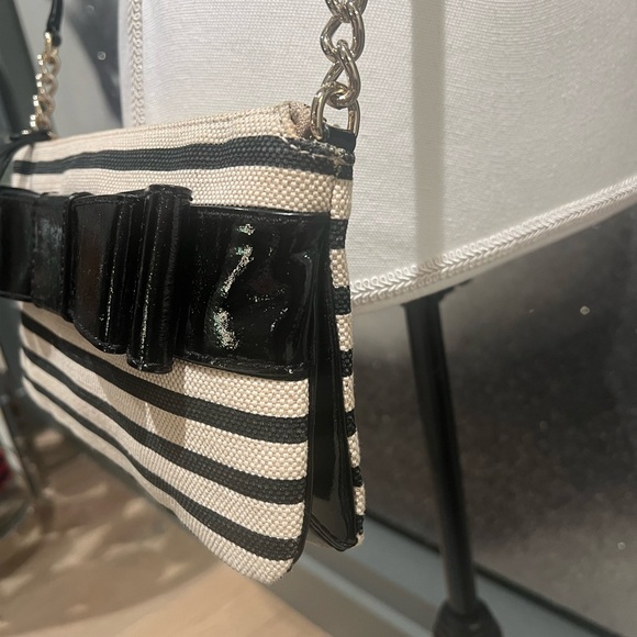 Kate Spade Alice Court Celina Crossbody Bag Purse with Bow Black and Cream - Picture 14 of 16